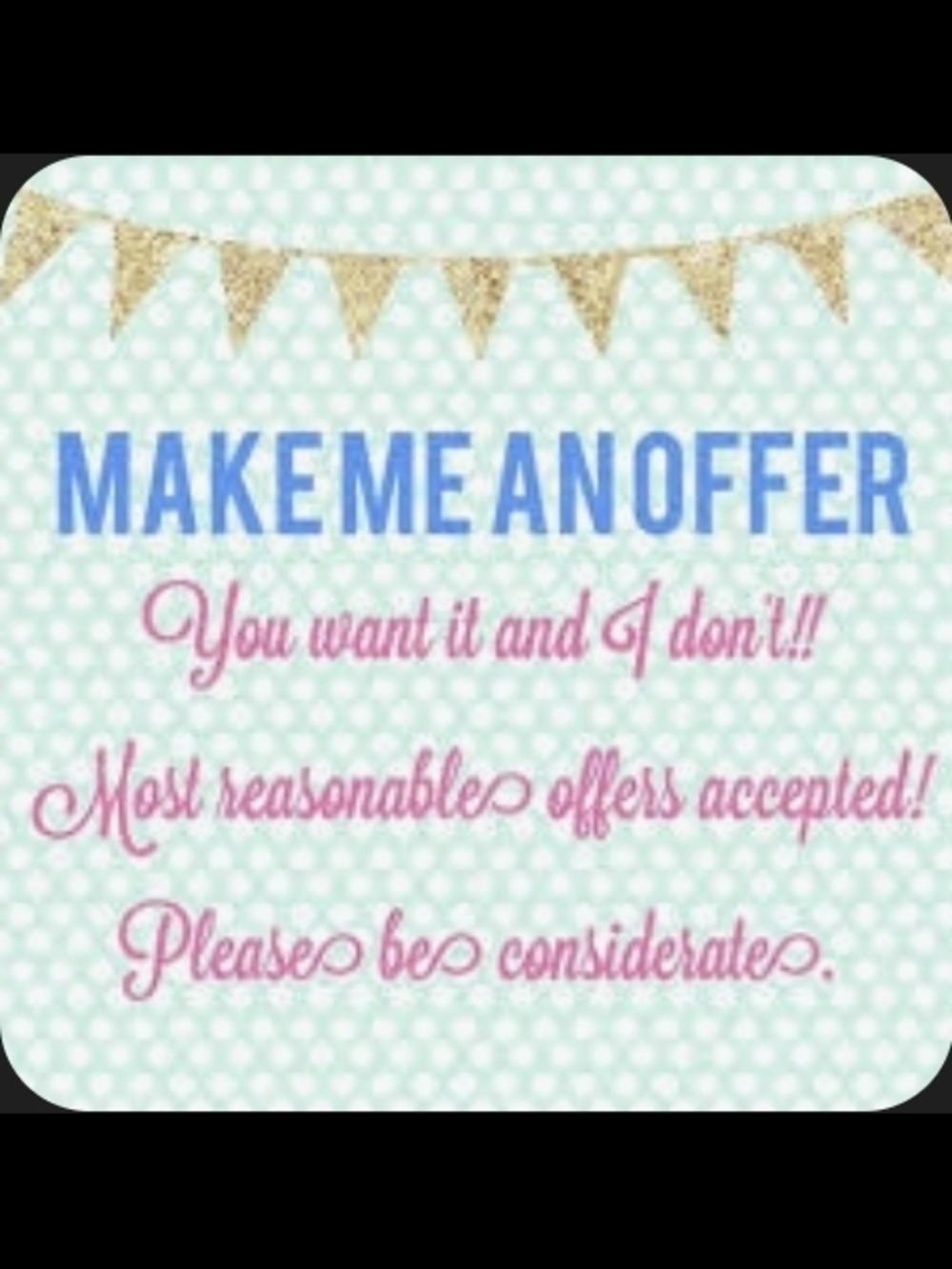 Make Me An Offer - Blue & Pink